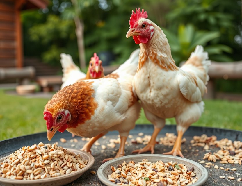 Chickens enjoying sustainable feed at Playvornx Farms