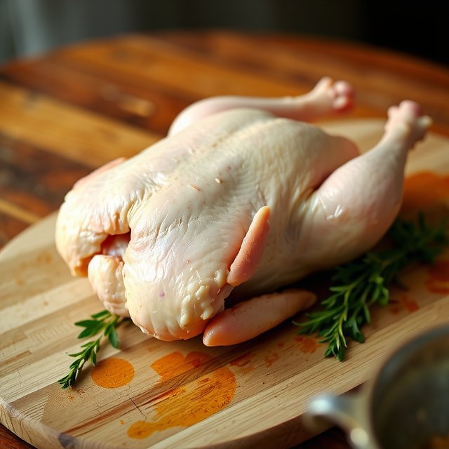 Fresh whole pasture-raised chicken from Playvornx Farms, ethical chicken in Córdoba